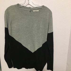 Part wool 2 tone sweater 41 Hawthorn button back